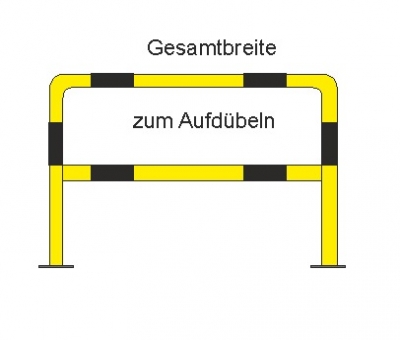 Rammschutzbügel Ø 60 mm, zum Aufdübeln mit Knieholm